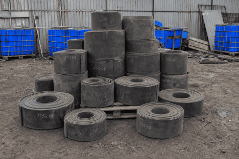 Подкладка под трубы из конвейерной ленты б/у